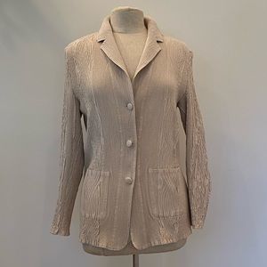 Bala Bala Womens Cream Lightweight Blazer w Stretch  / Size XL